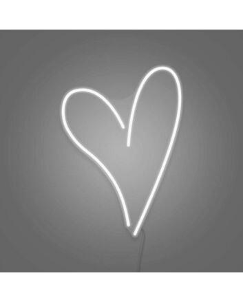 Neon heart light for room