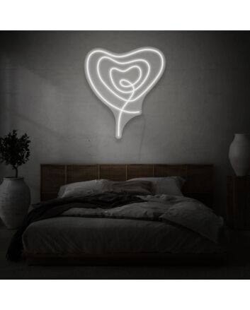 Doodle heart LED neon sign