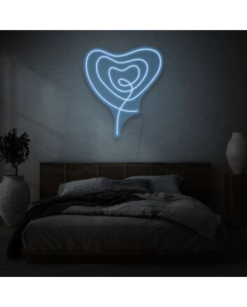 Doodle heart LED neon sign