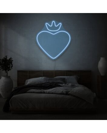Heart with crown LED neon sign