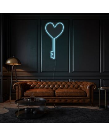 Heart Key LED Neon Sign