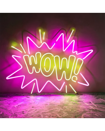 Wow! Neon Light Sign
