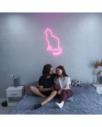 Cat silhouette LED neon sign