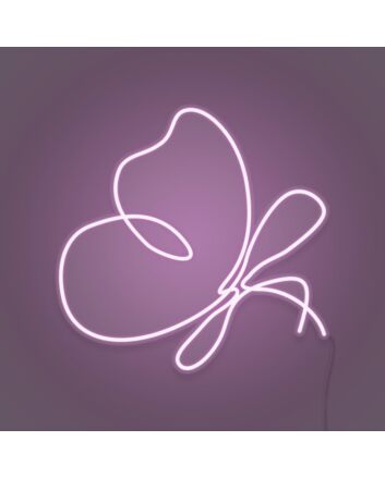 Butterfly Doodle Aesthetic Neon Sign