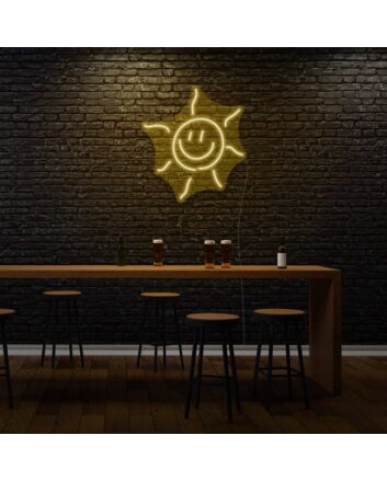 Smiling Sun LED Light Sign