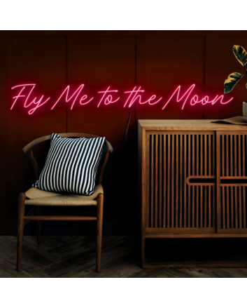 Fly Me to The Moon LED neon sign