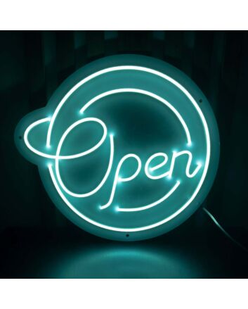 Customize Round Open Neon Universal Welcome in Circular Form