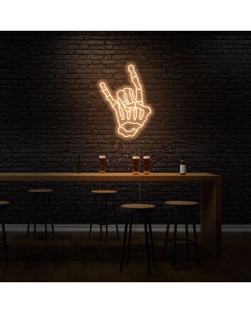 Devil's Horns Neon Mischievous and Bold