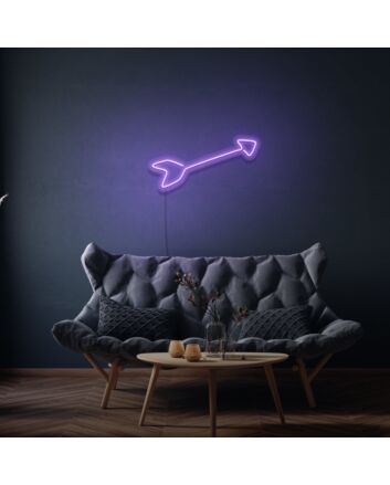 Arrow Neon Sign Directing Focus and Attention