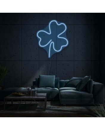 Clover Neon Luck and Nature in Green Glow