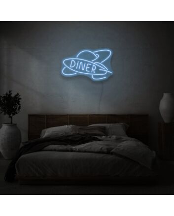 Customize Diner in Space Neon Out-of-this-World Eating Experience