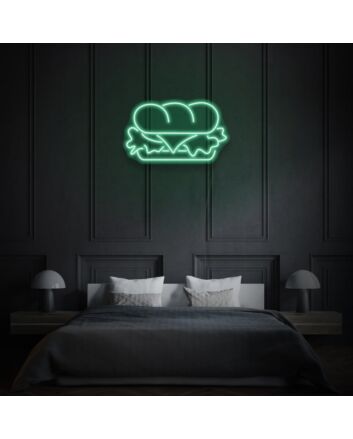 Sandwich Neon Hearty Comfort Food in Light