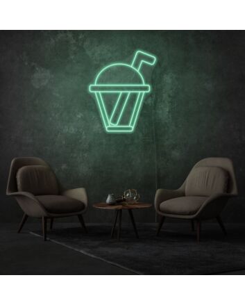 Cup with Straw Neon Casual Sipping in Style