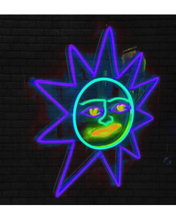 Sun Grandpa Avatar Neon Sign