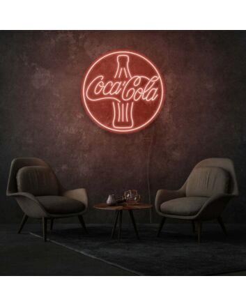 Customize Round CocaCola Neon Iconic Beverage Brand