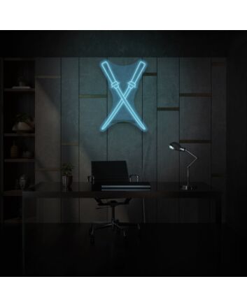 Japanese Swords Neon Cultural Heritage and Strength