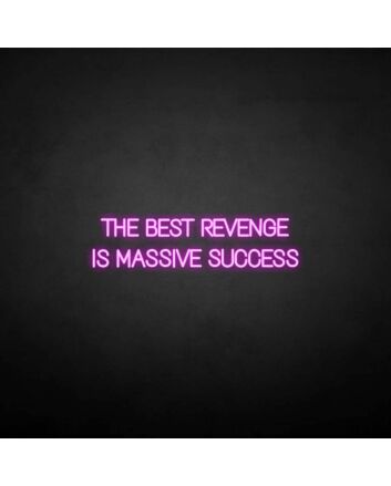 &#39;THE BEST REVENGE IS MASSIVE SUCCESS&#39; neon sign