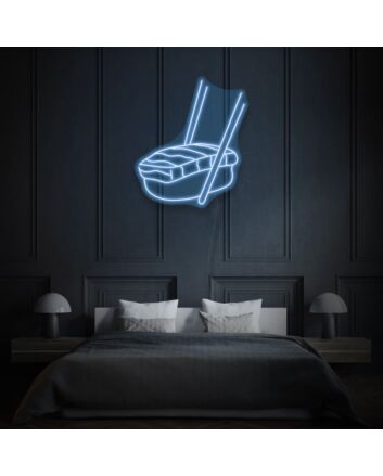 Sushi Neon Delicacies in Radiant Light