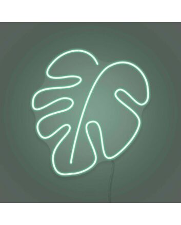 Neon Leaf Light Nature's Tranquility in Luminous Form