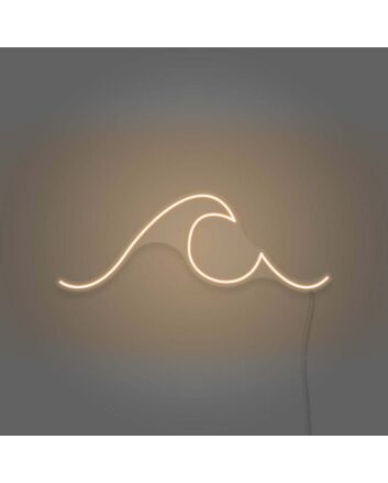 Ocean Wave Minimalist Neon Serenity of the Sea