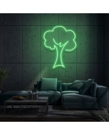Neon Tree Light Nature and Technology Combined