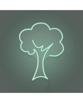 Neon Tree Light Nature and Technology Combined