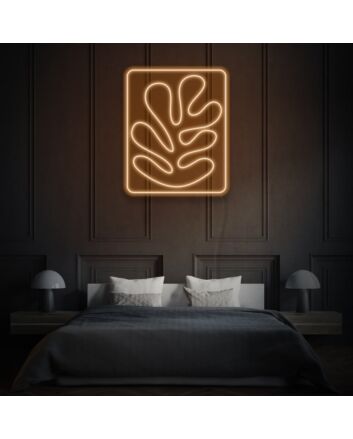 Monstera Inside Square Neon Tropical Elegance