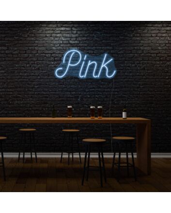 Pink Cursive Neon Feminine Flair and Style