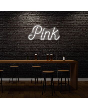 Pink Cursive Neon Feminine Flair and Style