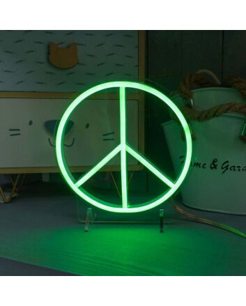 Peace Symbol Neon Universal Message of Harmony