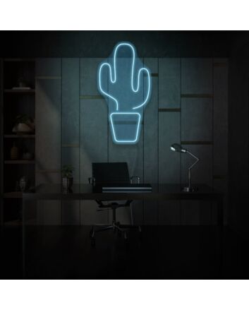 Cactus in Pot Neon Desert Charm in Compact Form