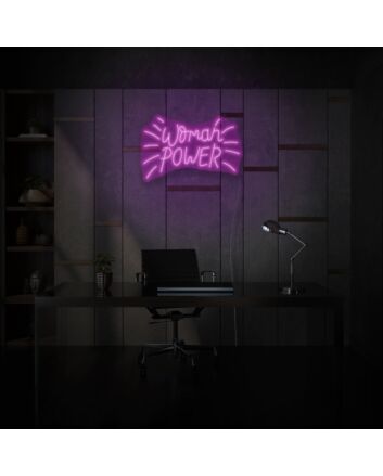 Woman Power Neon Sign Empowering Feminine Strength