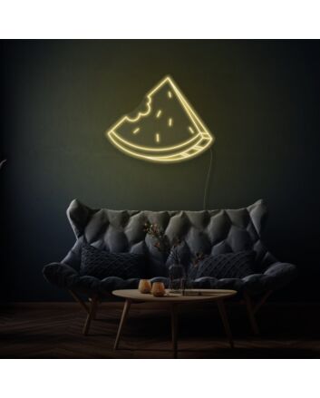 Bitten Watermelon Neon Summer Vibes and Freshness