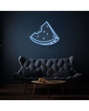 Bitten Watermelon Neon Summer Vibes and Freshness