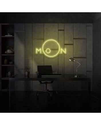 Moon Custom Made Neon Light Lunar Beauty and Mystery