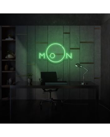 Moon Custom Made Neon Light Lunar Beauty and Mystery
