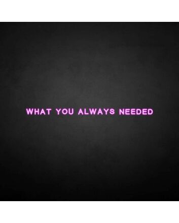 What you always needed neon sign