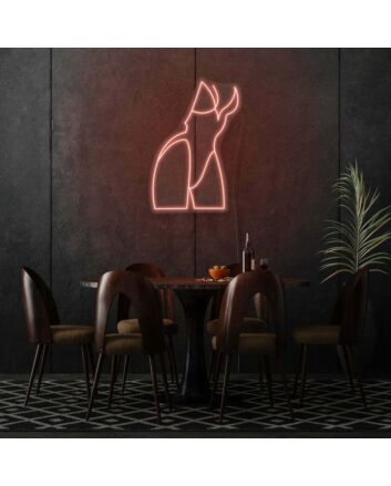 Sexy Girl Body Neon Art Alluring and Seductive