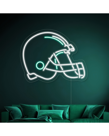 Touchdown Dreams Football Helmet Neon Sign