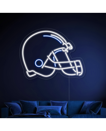 Touchdown Dreams Football Helmet Neon Sign