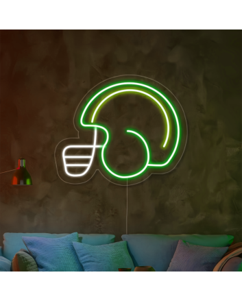 Gridiron Glory Football Player Helmet Neon Sign
