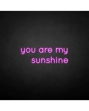 &#39;You are my sunshine&#39; neon sign