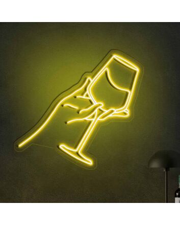 Wine Tasting Bar Drinking Glasses Neon