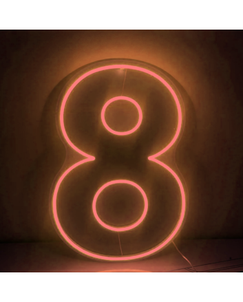 Number 8  LED Neon Sign