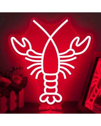 Vibrant Lobster Neon Sign