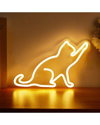 Playful Cat Neon Sign