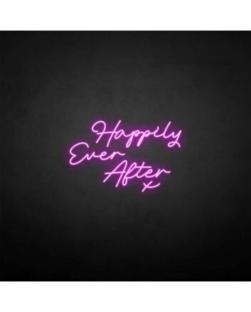 &#39;Happy ever after X&#39; neon sign