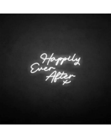 &#39;Happy ever after X&#39; neon sign