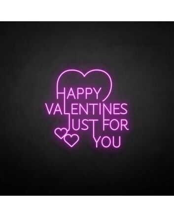Happy valentines for you neon sign