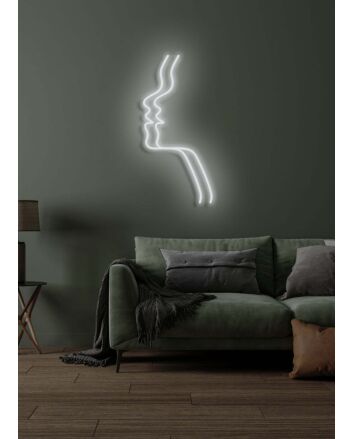 Duel Face Neon Intrigue of Internal Conflict and Harmony